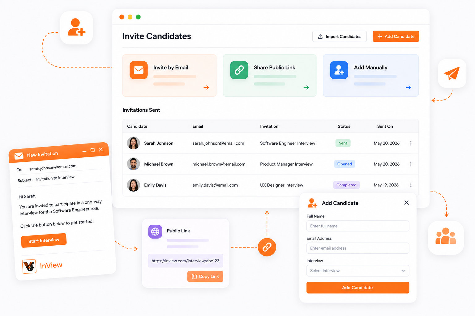 Reach every candidate with a single click.-0